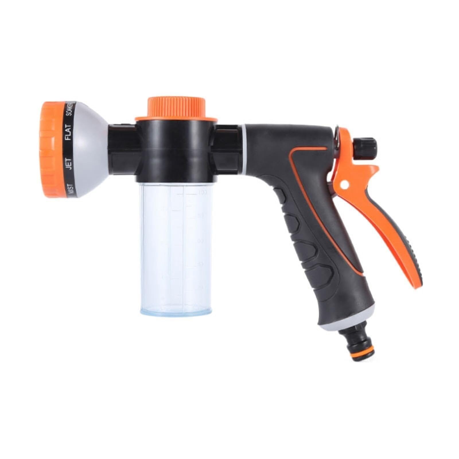 Hose Nozzle with Soap Dispenser High Pressure 8 Watering Pattern Adjustable Hose Spray Nozzle, for Cleaning