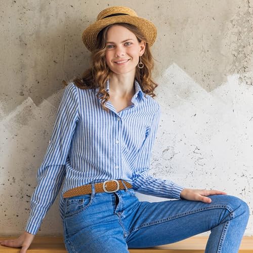 Braided Belt Women 2 Pack Woven Belts for Women Trendy Thin Braided Belts for Pants Jeans Dresses Boho Womens Belt4