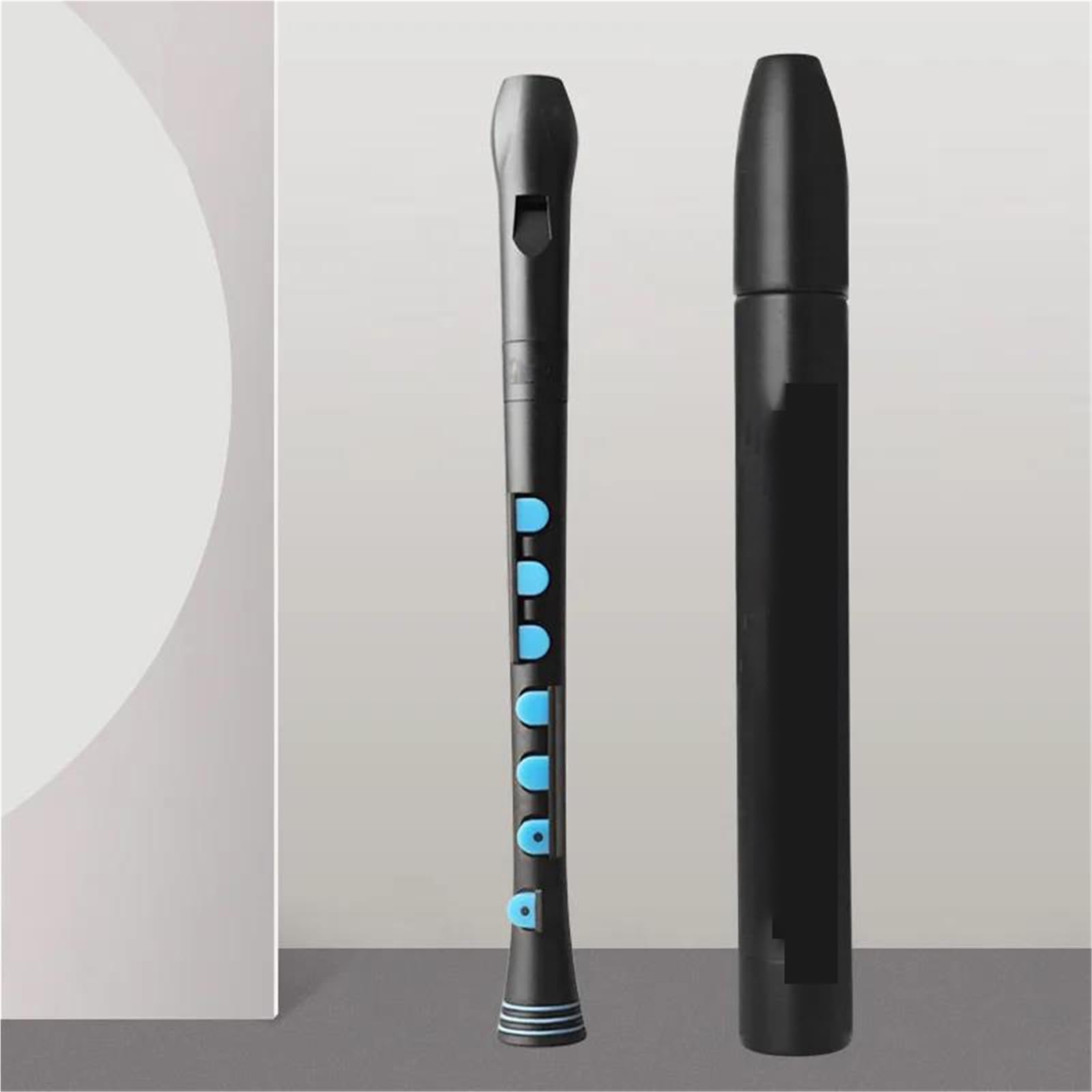 Rejestrator Poziomu Podstawowego (klucz C). Tworzywo ABS Drewniany Flet Prosty(Black/Blue)