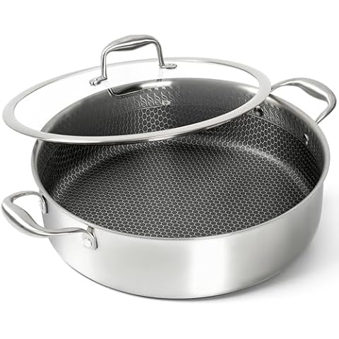 MICHELANGELO 6 Quart Tri-Ply Saute Pan Cover
