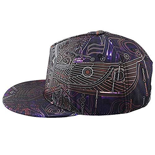 Image of Quanhaigou Snapback Hat for Men Women,Hip Hop Style Colorful Flat Bill Hats Teens Adjustable Baseball Cap