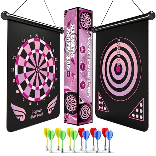 ALREMXUO Gifts for 6 7 8 9 10 11 12 13 14 15 16 Years Old Girl Magnetic Dart Board for Kids Teen Gift Ideas for Christmas Birthday Toys for Girls
