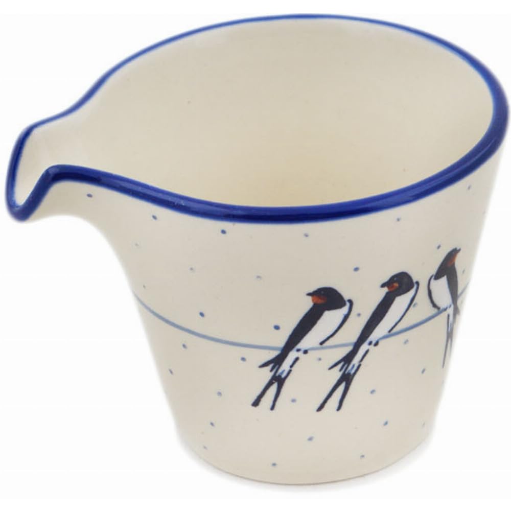 Authentic Polish Pottery Creamer Signature UNIKAT in Waiting Design Handmade in Boles?awiec Poland by Ceramika Artystyczna + Certificate of Authenticity