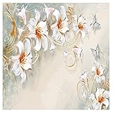 Cómo se llama la tela de seda hindú: Descubre su origen y características Tuyifa Nuevo papel tapiz de seda 3D moderno minimalista estilo europeo fondo floral decoración de pared pintura para sala de estar dormitorio (118 x 83 pulgadas (300 x 210 cm), bh0058)