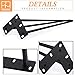 Patiomore 22 Inches Heavy Duty Hairpin Coffee Table Legs, Metal Home DIY Suitable for Furniture, Office Desk, Workstation,Black 4PCS