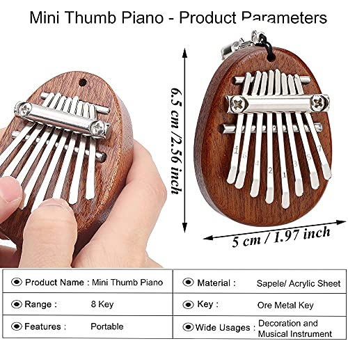 Kalimba Portable, Piano à Doigts En Bois, Kalimba 8 Clés, Piano à Pouce de Poche, Mini Portable Pouce Piano, Acajou 8… - Les Beatles, Paul McCartney, John Lennon, RIngo Starr, George Harrison Kalimba Portable, Piano à Doigts En Bois, Kalimba 8 Clés, Piano à Pouce de Poche, Mini Portable Pouce Piano, Acajou 8… – Image 3
