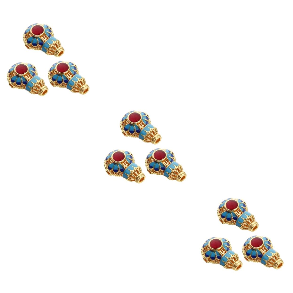Gadpiparty 3 Series Sueltas Para Diy Beads De Color Esmalte Con Accesorios Para Manualidades De Gran Agujero Para Creación De Joyería Azul 3 Piezas X 3