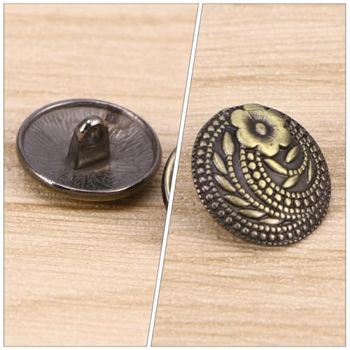 Boutons ronds vintage en alliage de zinc pour mercerie créative et habillement - 6