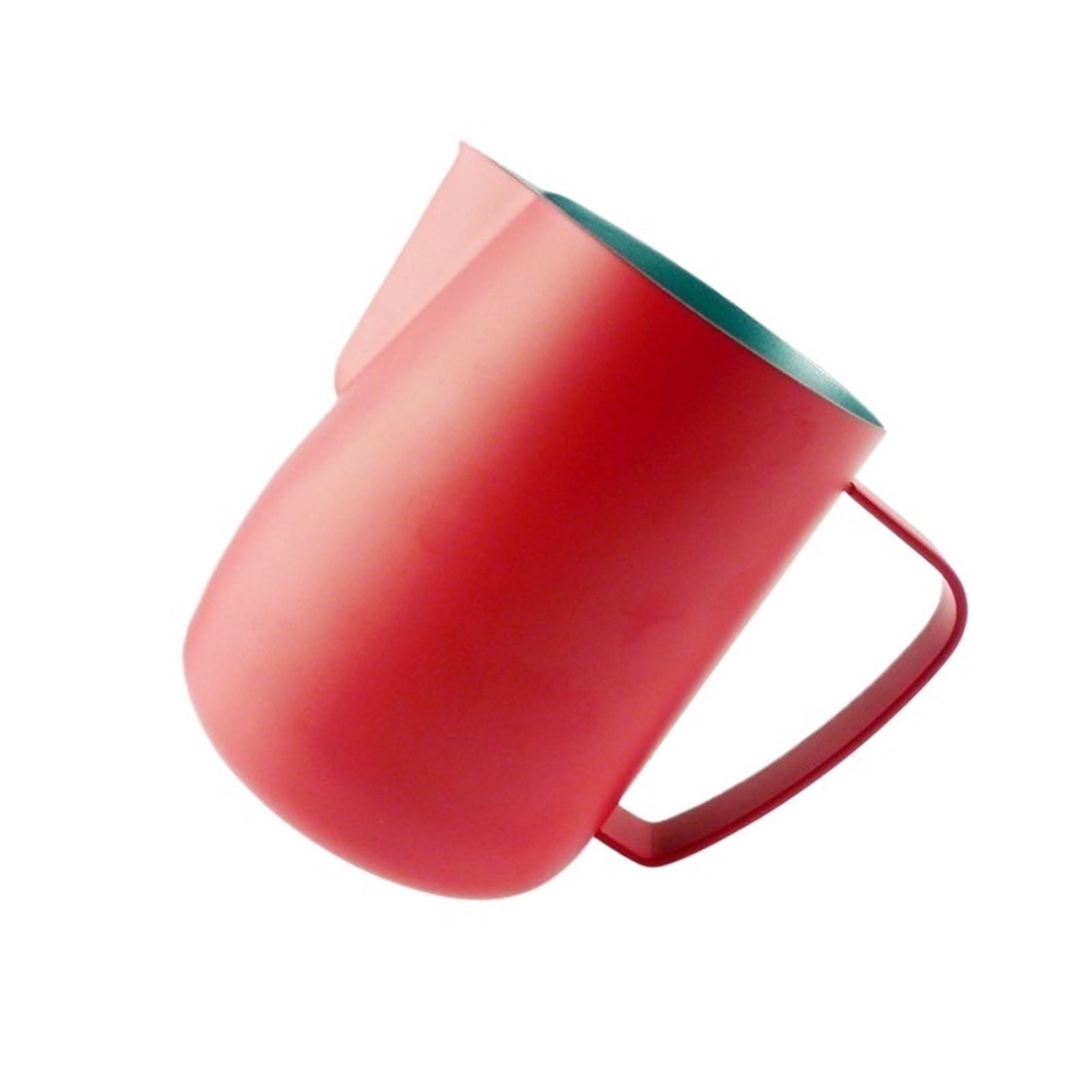 Jarra for leche y café Latte de acero inoxidable, 2 uds., jarra espumar, taza flores, Espumador, herramienta Para café(Red,600ml)