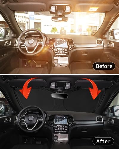 for Odyssey 2026 Windshield Sun Shade Foldable Sunshade fit for Honda Odyssey 2018-2024 2025 LX,EX,EX-L,Touring,Elite Minivan Windshield Cover, Front Window Shield 210T Sun Visor Car Accessories