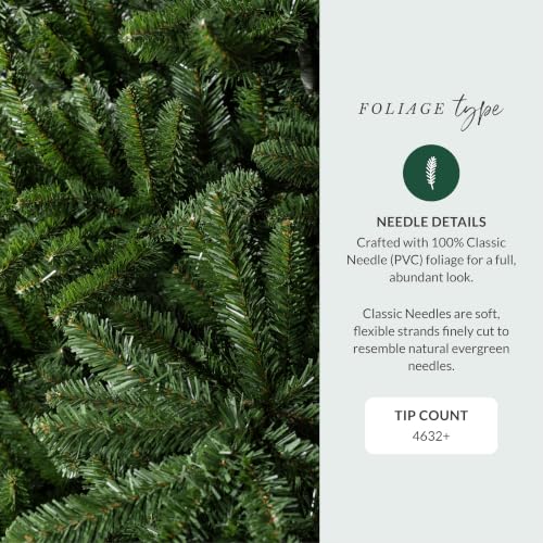Image of Balsam Hill 9 ft Unlit Classic Blue Spruce - Artificial Christmas Tree with Premium Stand for Indoor Holiday Decorating