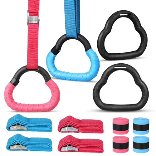 Anillas Gimnasia 2 pares con correas ajustables 1m longitud