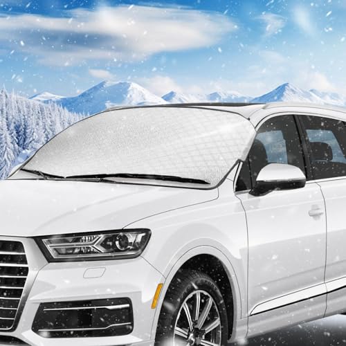 R-timer Protector de Parabrisas para Ford KA+ 3 (III) UK/FK I 2016-2018, Cubierta Plegable, Protege de Hielo, Nieve y Viento, Nieve,Reforzar La Protección