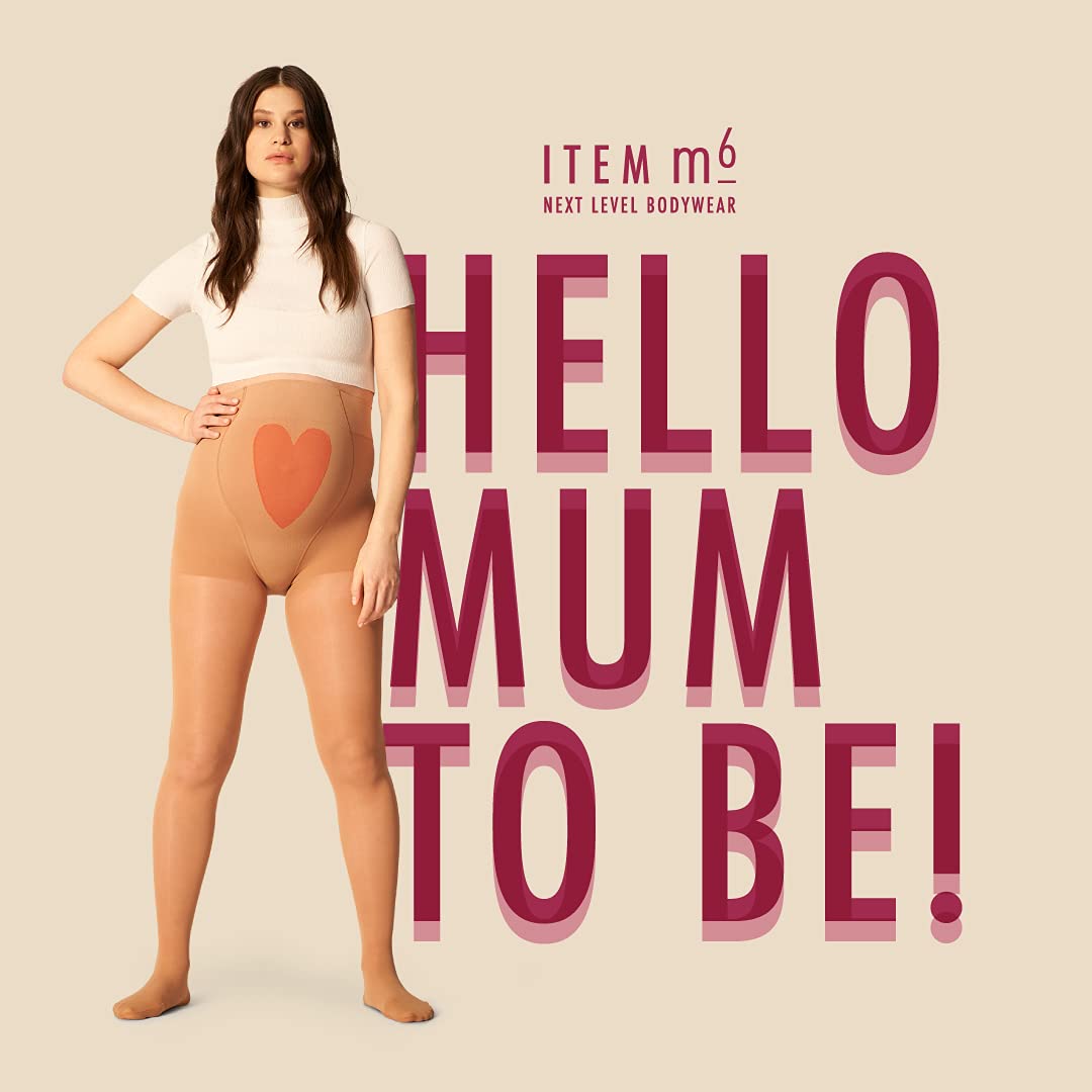 ITEM m6 - MAMA TIGHTS | nieprzezroczyste rajstopy ciążowe z kompresją