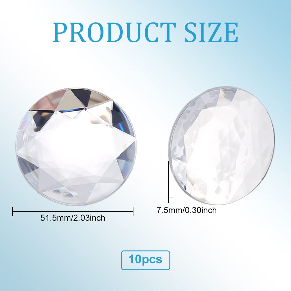 FINGERINSPIRE 50 Pz 25 mm Retro Piatto Rotondo Strass Acrilico Blu Rotondo Autoadesivo Gioielli Grandi Gemme di Plastica Abbellimenti Attaccare Gioielli Gemme Cerchio di Cristallo per Cosplay