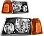 AUTOSAVER88 Headlight Assembly Compatible with 01 02 03 04 05 06 07 08 09 10 11 Ford Ranger Headlight Assembly+Corner light OE Projector Headlamp Black Housing Clear Lens