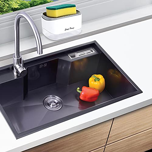 19 Pack Kitchen Clean Sponges for Dish,1 Pack Dish Soap Dispenser for Kitchen, Soap Dispenser and Sponge Holder 2 in1 - Image 6