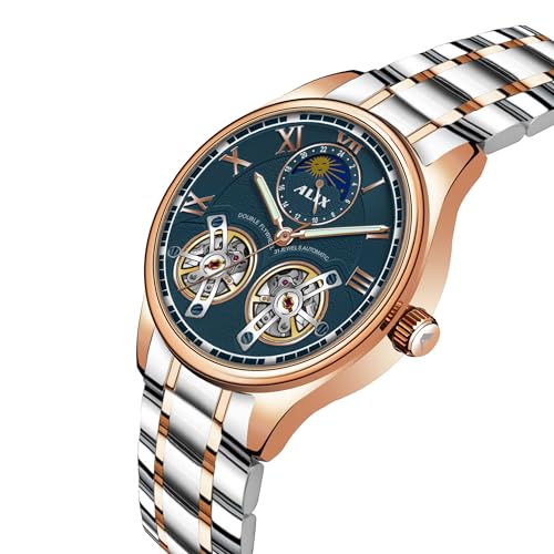 Image of ALIX AL2917 Modern Textured Dial Chronograph Analog Watch Black Strap