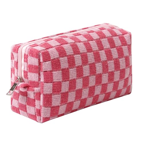 Image of Pencil Case Pencil Pouch Cute Pen Holder Aesthetic Pen Bag Coin Pouch Cosmetic Bag Office Stationery Organizer for School College and Travel (pink)