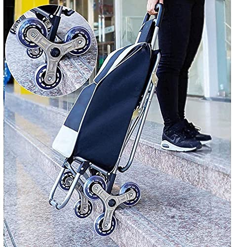 COUYY Trolley faltsam einkaufen Trolley, schwarz 40l hohe kapazität Shopping Trolley Tasche alte Mann supermarkt leichte… – Bild 7