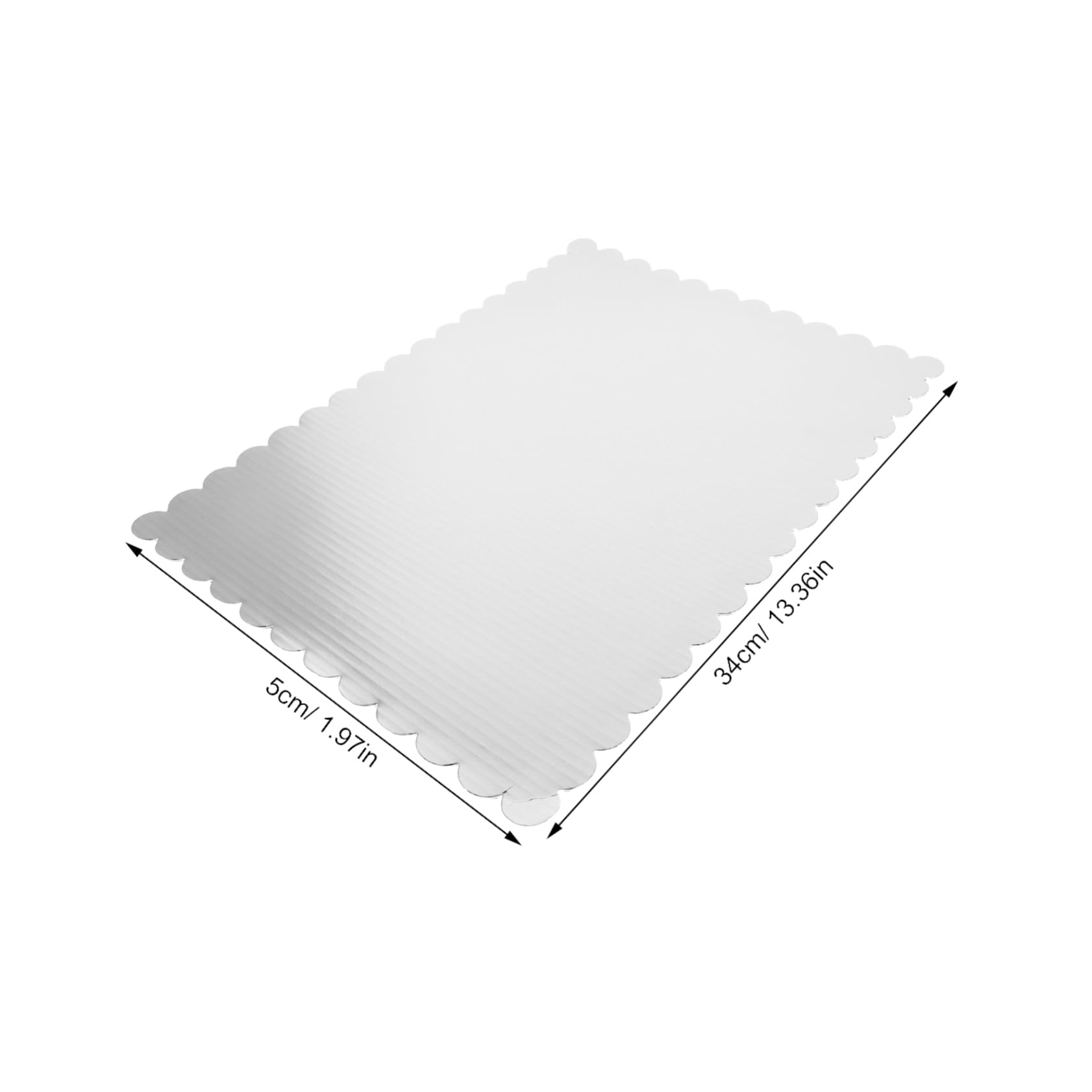 PartyKindom 20 Pièces Supports Gâteaux Ondulés Épais Bases Rectangulaires pour et Transport de Gâteaux Pâtisseries et Desserts