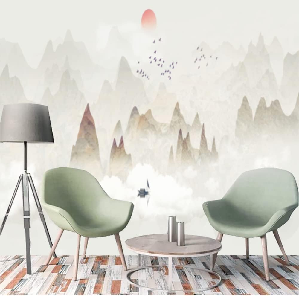 Papier peint mural photo panoramique alpin effet 3D haut de gamme