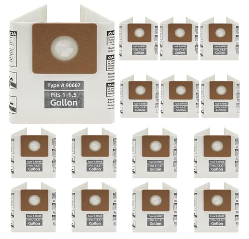La mejor selección de Shop Vac Filtros los preferidos por los clientes. 43 WHI-GN Paquete de 15 Bolsas de Filtro Repuesto Micro Shop Vac Tipo A, Compatibles con Aspiradoras 1 a 1.5 Galones, AllAround Vac Modelo # QAS60, Parte # 9066700 9066733