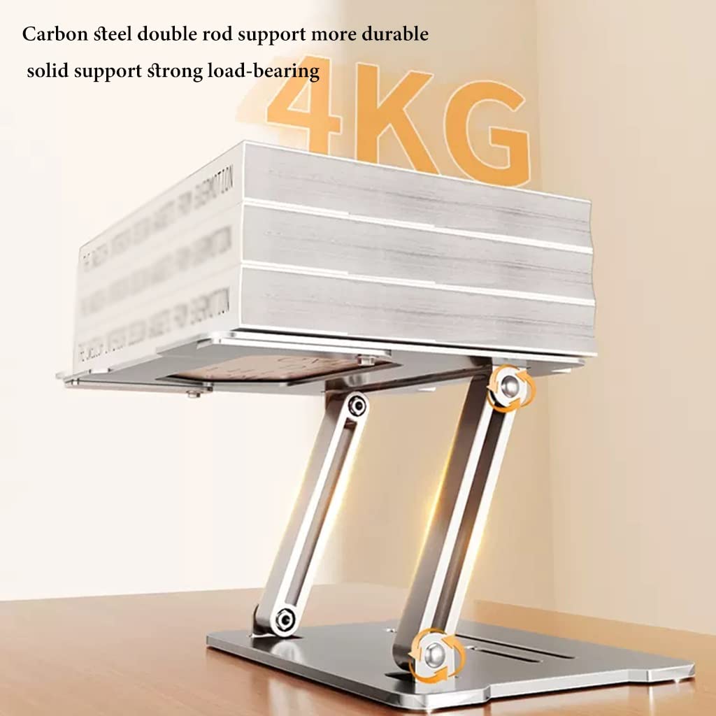 Leggio Multifunzione A Mani Libere – Regolabile In Altezza, Base Girevole 360°, Clip Pagine - 4