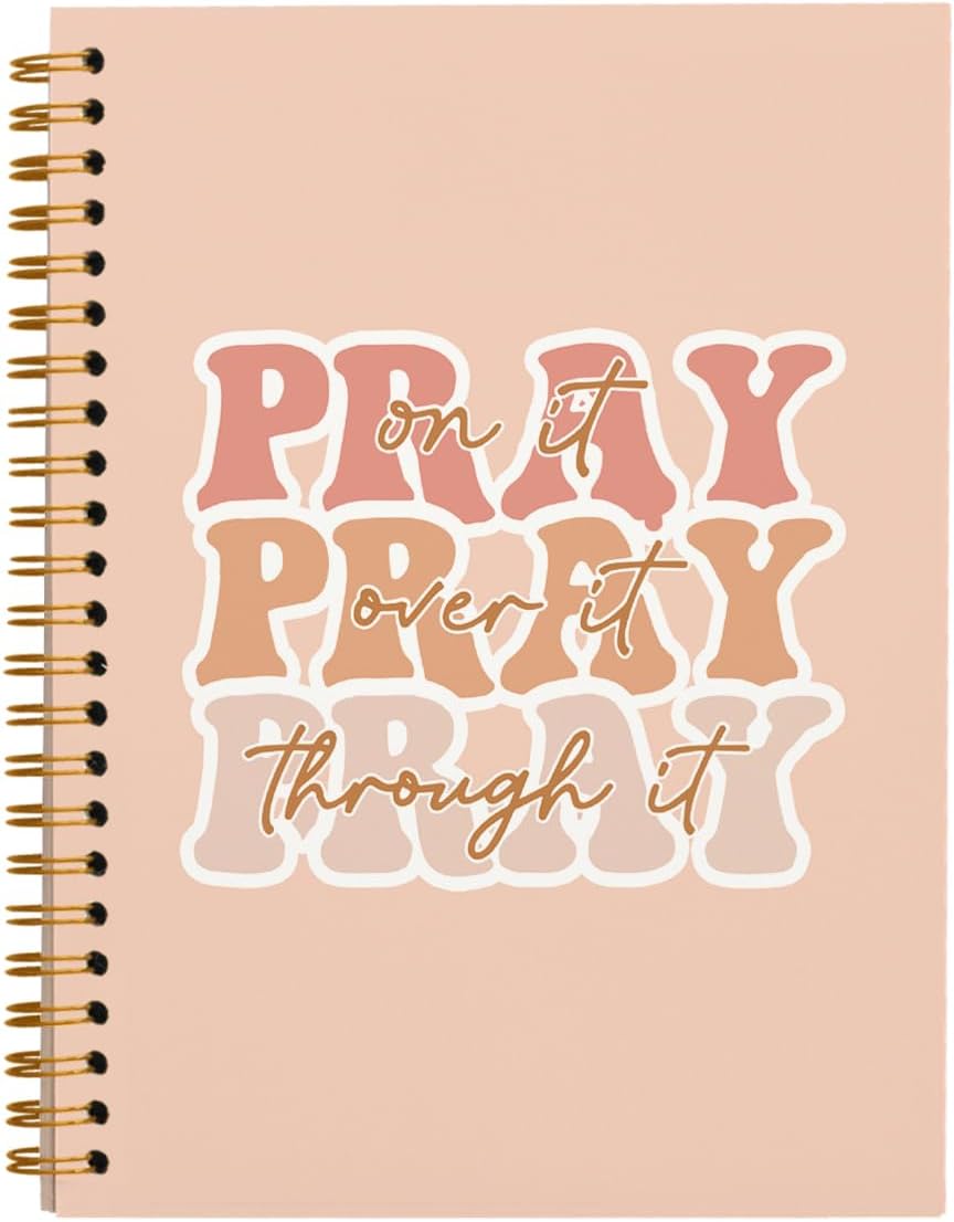 hold fizz Pink Spiral Bible Journal Notebook, Scripture Prayer Journal Christian Gifts for Women Church Notes, Bible Study Supplies Journaling Notebook, Spiral Notebook 5.5 x 8.3