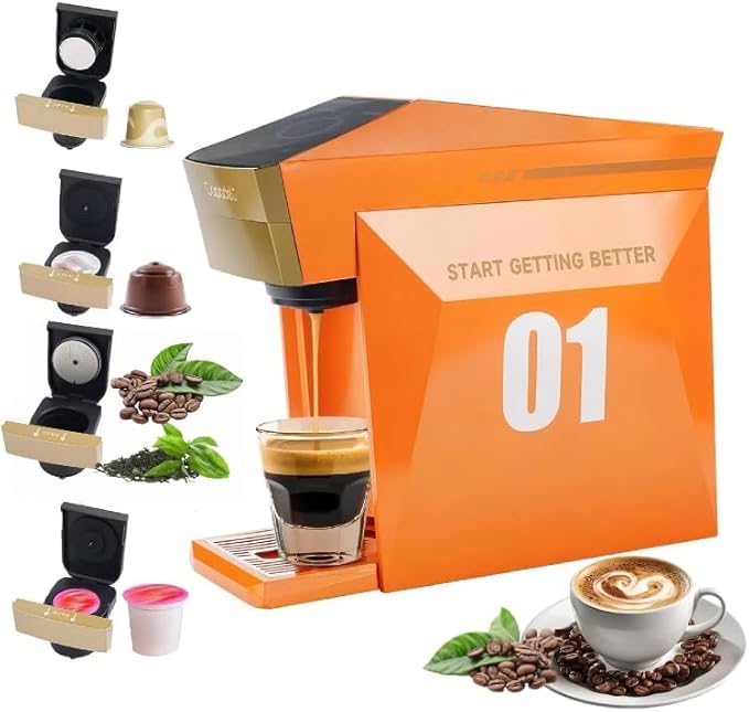 Image of Espresso Machine(1Pc, Compact Size), 15-Bar Pressure Coffee Maker for Home, Italian Barista Style Mini Coffee Machine for Espresso, Latte, Cappuccino & Iced Coffee, Durable ABS Material