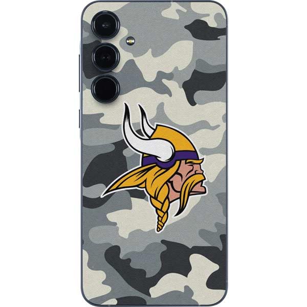Skinit Decal Phone Skin Compatible with Galaxy A36 5G - Officially Licensed NFL Minnesota Vikings Camo Design