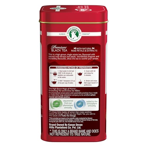 Image of Ripple Premium Black Tea with Natural Rose Petals and Extracts - 125gm
