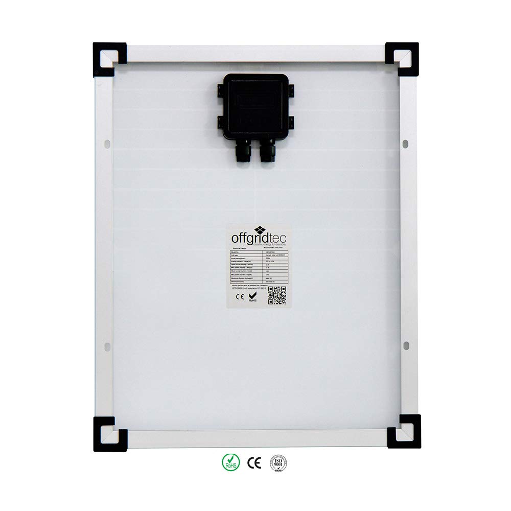 Panneau Solaire Monocristallin Offgridtec 100W 36V - Charge Batteries 12V 24V MPPT