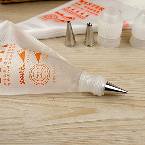 Homebakers Mart Polythene Plastic Icing Piping Bags for Cake/Pastry/Cupcake Decorating - 100 Pcs (Transparent) 2