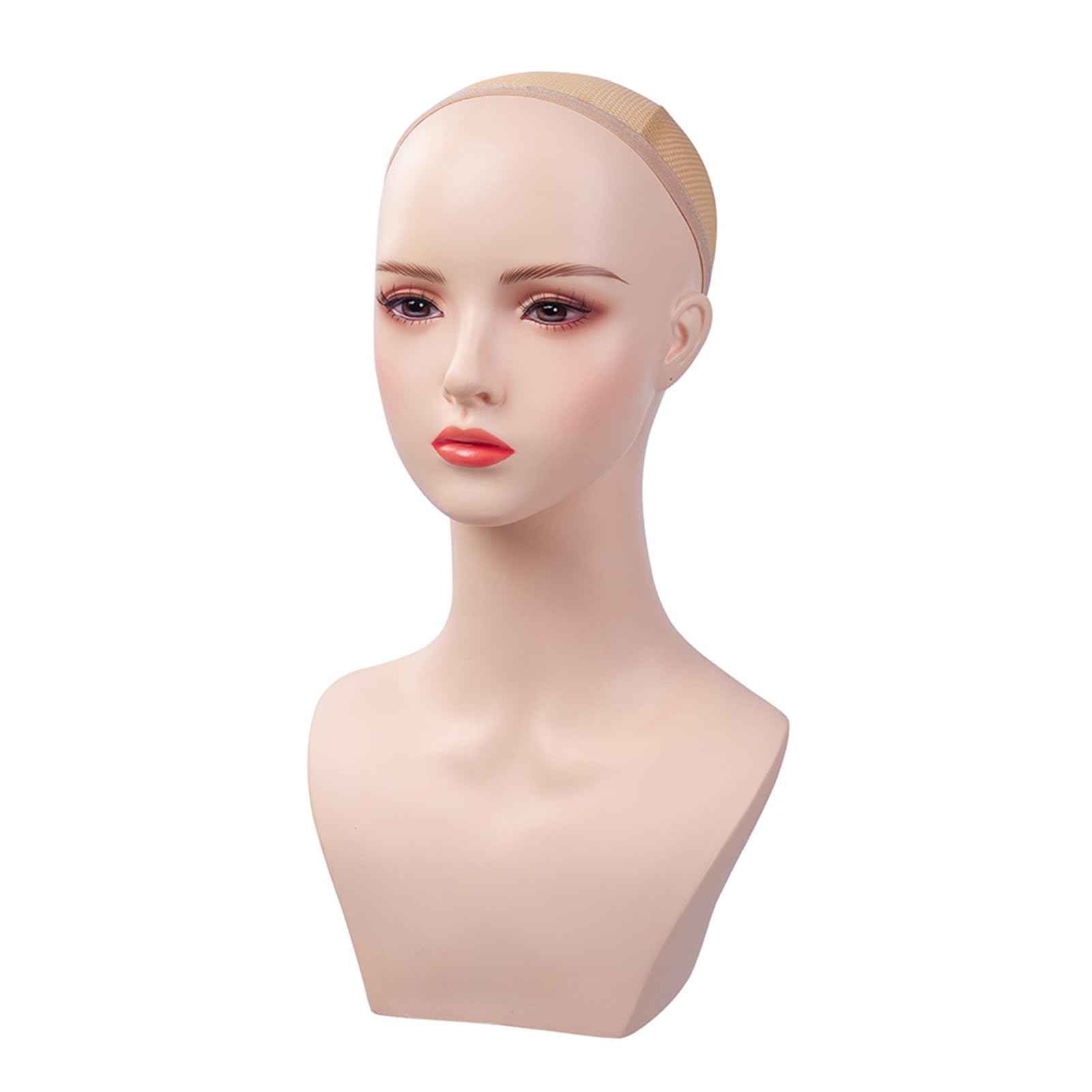 女性マネキン付き　ヘッド　+新品 ミディアムウィッグ付きレディードール人形 Amazon.co.jp: リアルな女性マネキンヘッド ショルダーディスプレイ