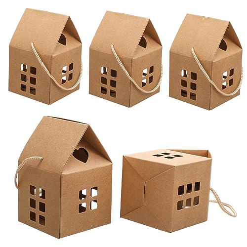 YOSADIER 10個 ボックス 梱包 ケース 誕生日 おやつ ブラウン ホーム