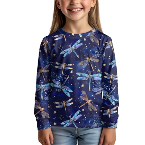 Kids T-Shirt Boys Girls Tees Long Sleeve Crew Neck T Shirts Casual Tops