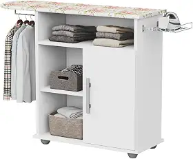 Tabua Para Passar Roupa Com Organizador Prateleiras 1 Porta E&A