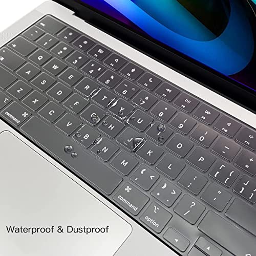 Image of RAYA Premium Keyboard Cover for 2021-2025 Release MacBook Air 13.6 inch [A3240 A3113 A2681 M2 /M3 /M4] & MacBook Air 15.3 inch [A3241 A3114 A2941 M2 /M3 /M4] Keyboard Protector Skin (TPU Clear)