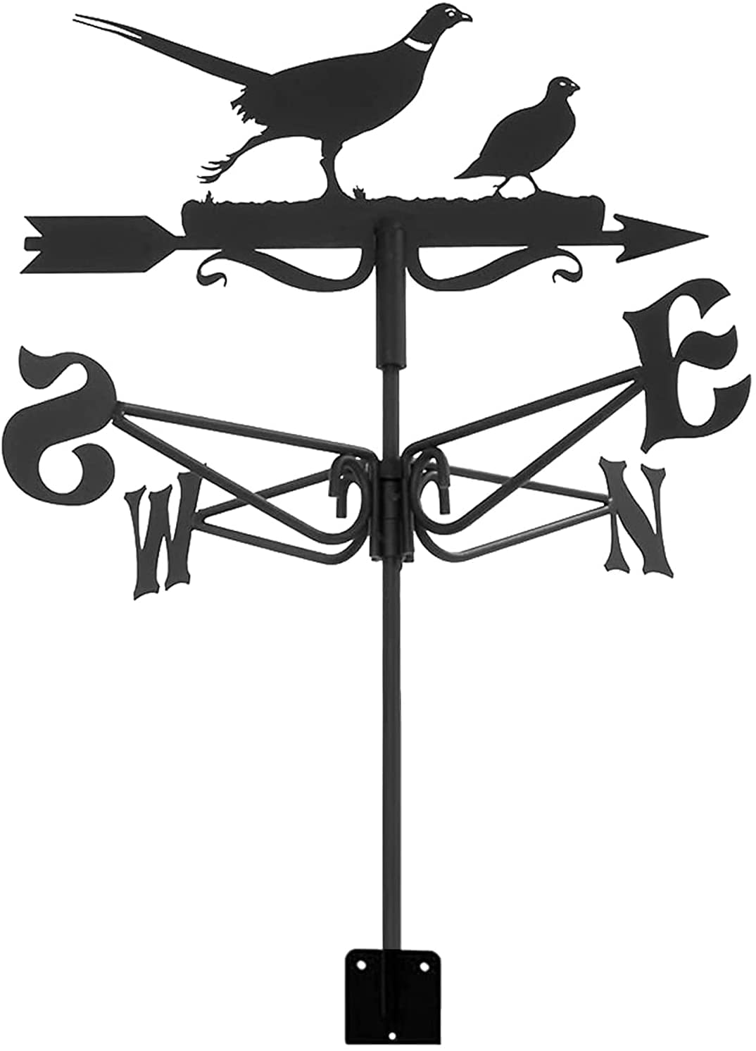 TAXXII Weather Vane Animal Metal Vintage Black Weathervane Wind Direction Indicator for Outdoor Garden Roof Paddock Decoion Vane-G