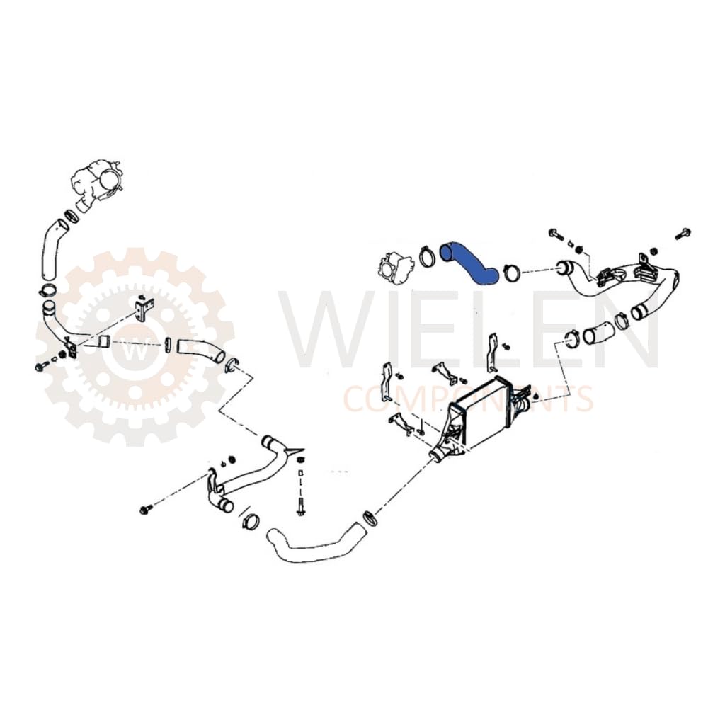 WIELEN COMPATIBILE CON MANICOTTO INTERCOOLER TUBO ARIA MITSUBISHI ASX LANCER OUTLANDER 1.8 2.2DI-D 1505A787