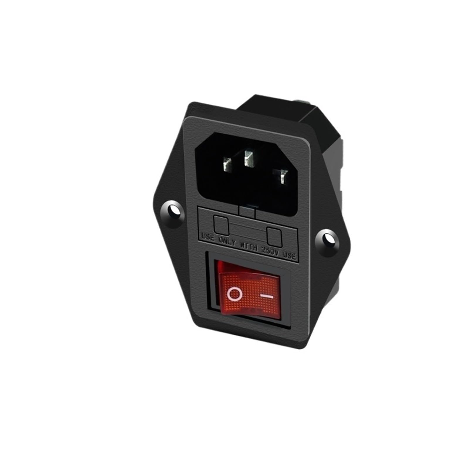 Presa di Cablaggio Tipo Presa di Alimentazione CA con Coperchio 10a Maschio e Femmina con Telaio con Fusibile(HKF6/DB-14 15A Switch)