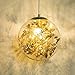 Produktbild MDYHJDHYQ Deckenpendelleuchte LED Pendelleuchte 20cm Durchmesser Glaskugel Hanglamp Globe Pendelleuchte for die Innenbeleuchtung Wohnzimmer Küche Ausstattung (Body Color : Gold, Size : Kostenlos)