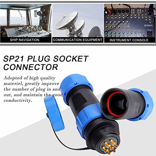 Conector aviación IP68 SP21 enchufe 7 pines miniatura 4