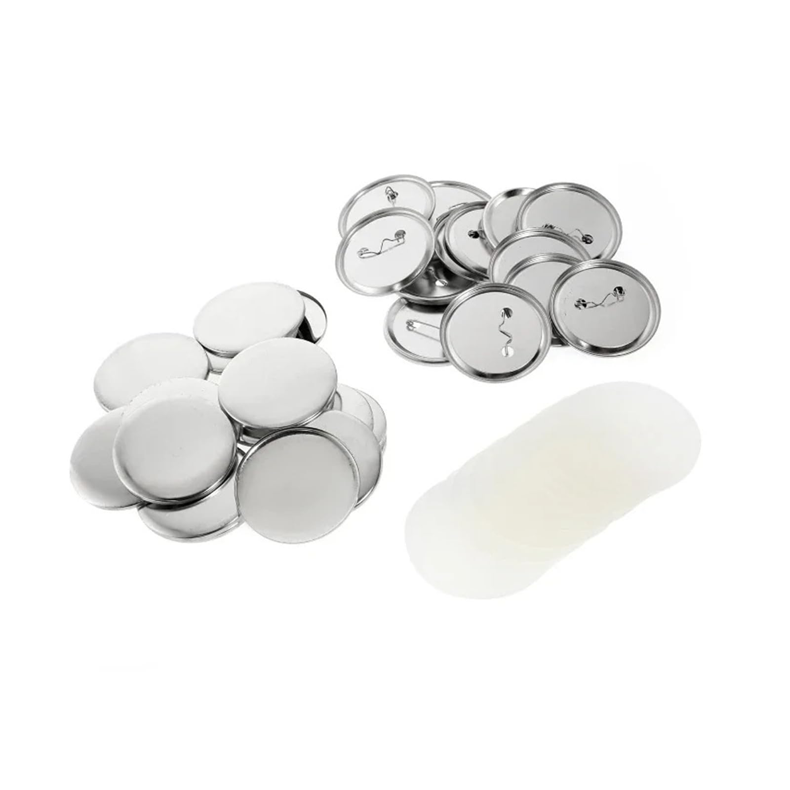 200 szt. 25/32/37/44 mm Materiały do produkcji guzików Okrągłe części do guzików Zestaw metalowych przypinek Produkcja DIY(32MM)