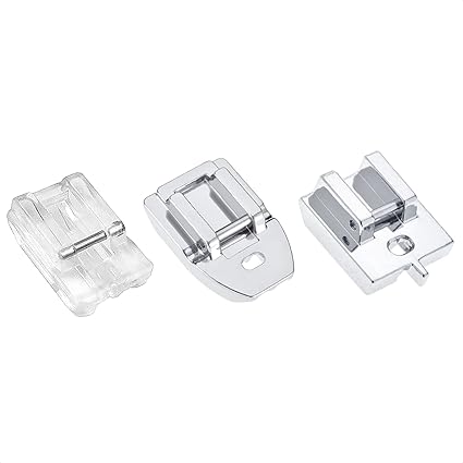 TISEKER 3 Pieces Concealed Invisible Zipper Presser Foot for Sewing Zippers for All Low Shank Snap-On Singer, Brother, Babylock, Euro-Pro, Janome, White, Juki, Simplicity, Elna Sewing Machines