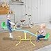KWOJU 360 Degree Kids Spin Teeter Totter with backrest and 4-Prong Support Legs,Kids Playground Equipment for Backyard or Indoor Fun,Kindergarten Toys for Boys and Girls
