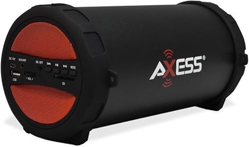 Miniatura 1 de AXESS SPBT1041-BK parlante Bluetooth de alta fidelidad de 3 para interiores y exteriores Negro Rojo