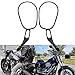 8mm Black Motorcycle Rearview Side Mirror Hollow styling Compatible with Harley Street Glide Road King Dyn Softail Bobber Cruiser Custom MT