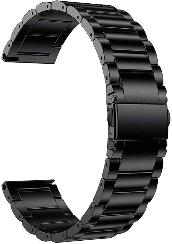 LIDDU 24MM Watch Strap Compatible with Fire-Boltt Ring 3 BSW043 and Fire-Boltt Nucleus BSW051, Watch Lug Size :24 MM, Stailness Steel